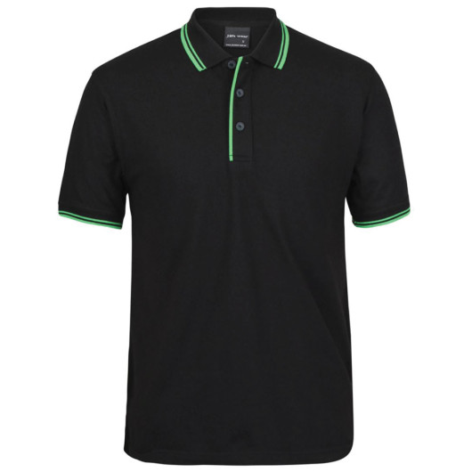 Classic Contrast Polo Black Green